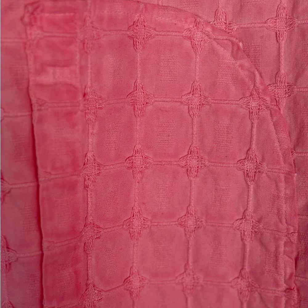 Pink Textured Button-Up Jacket - Picture 4 of 5